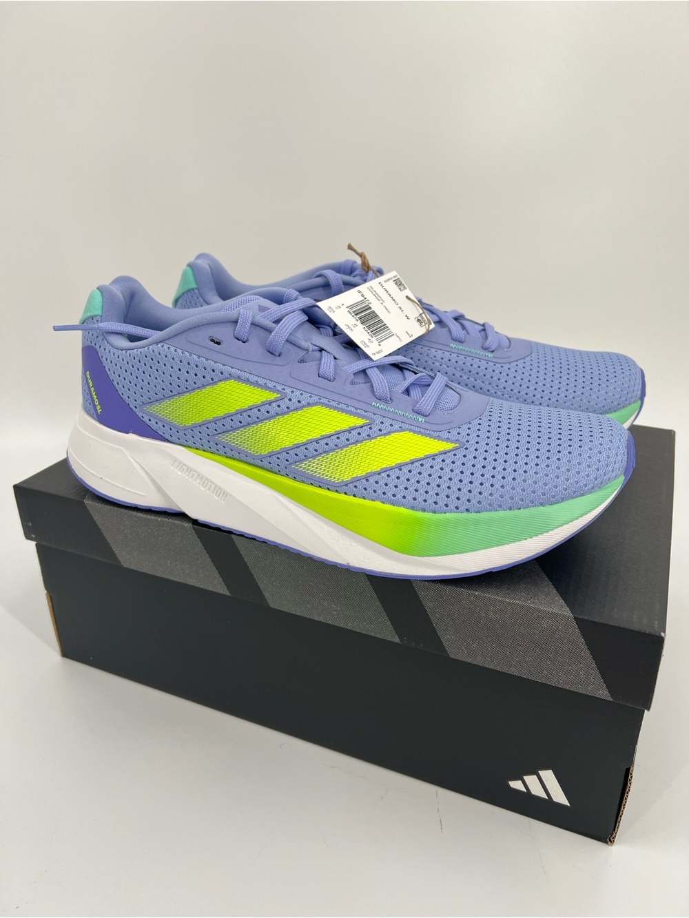 Adidas Women’s Duramo SL Running Shoes AQUA  BLUE SPARK LUCID LEMON SIZE 9.5